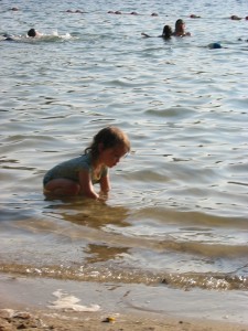 Smallest child at Walden's Pond